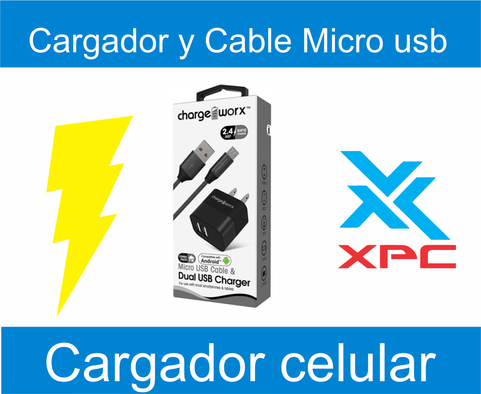 Cargador completo micro usb